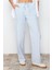 Kadın Moda Şık Kot Pantolon Geniş Paça Regular Boy Denim Beli Lastikli Chambre Yüksek Bel Jeans 2