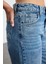 Kadın Moda Şık Kot Pantolon Geniş Paça Uzun Boy Denim Mavi Yüksek Bel Jeans 5