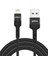 USB A To Lightning 2.4A Halat Örgü Iphone Şarj Kablosu Siyah 1 Metre 1