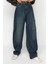 Stil Kadın Moda Denim Kot Pantolon Boru Paça Yıkama Efektli Bol Kesim Yüksek Bel Jeans 1