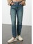 Stil Kadın Moda Denim Kot Pantolon Uzun Dar Paça Mavi Yüksek Bel Comfort Mom Jeans 1