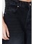 Kadın Moda Şık Kot Pantolon Boru Paça Regular Boy Denim Düşük Bel Skater Jeans 5