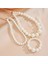 Lovisa Accessories El Emeği Çift Sıra Inci Kolye, Choker Kolye, 2 Parça Kolye, Bileklik Hediyeli 4