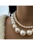 El Emeği Çift Sıra Inci Kolye, Choker Kolye, 2 Parça Kolye, Bileklik Hediyeli 2