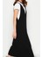 Moda Stil Regular V Yaka Maxi Boy Triko Jile Elbise 4