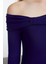 Moda Stil Slim Carmen Yaka Midi Boy Fitted Vücuda Oturan Esnek Örme Elbise 2