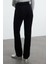 Stil Kadın Moda Denim Kot Pantolon Regular Boru Paça Süet Görünümlü Yüksek Bel Straight Jeans 2