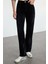 Stil Kadın Moda Denim Kot Pantolon Regular Boru Paça Süet Görünümlü Yüksek Bel Straight Jeans 4
