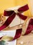 Yılbaşı Ağacı Süsleme Kurdelesi Paketleme Kurdelesi Kadife Bordo 6 cm 5