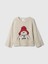 Kız Bebek Bej Paddington Grafikli Yırtmaç Detaylı Sweatshirt 1