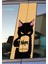 Siyah Kedi Baskılı Araç Kapı Direk Kaplama Folyo Sticker 2'li (Sağ&sol) 1