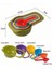 Pratik Ölçü Kaşığı Kabı 5&apos;li Şeker Baharat Sıvı Ölçer Aparat (4764) 5
