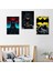 3'lü Süper Kahramanlar Yapışkanlı A4 Poster Sticker Etiket 1