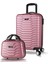 Croc Abs Makyaj ve Kabin Boy Rose Gold 2'li Valiz Seti 1