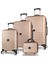 Puzzle Abs Kabin Orta Büyük ve Makyaj Boy Gold 4'lü Travel Valiz Seti 1
