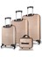 Puzzle Abs Kabin Orta Büyük ve Makyaj Boy Gold 4'lü Travel Valiz Seti 2