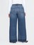 Kadın Mavi High Rise Stride Seamed Wide-Leg Jean Pantolon 4