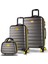 Colors Abs Makyaj Kabin ve Orta Boy Antrasit 3'lü Valiz Seti 1