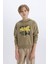 Erkek Çocuk Kapüşonlu Baskılı Sweatshirt D3037A824WN 1