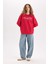 Oversize Geniş Kalıp Atatürk İmzalı Bisiklet Yaka Kalın Sweatshirt E5446AX24WN 2