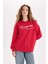 Oversize Geniş Kalıp Atatürk İmzalı Bisiklet Yaka Kalın Sweatshirt E5446AX24WN 3