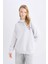 Coool Oversize Geniş Kalıp Basic Düz Sweatshirt E2433AX24WN 3