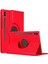 Samsung Galaxy Tab S10 Ultra X920 Kılıf 360 Rotating Stand Deri Kırmızı 1