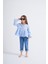 Mavi Vual Kız Gömlek Mavi 2
