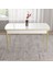 Concept Tia Serisi Beyaz Masa 80 x 132 cm Açılabilir Mdf Yemek Odası Takımı 6 Sandalye Gold Detay 4