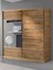 Ücretsiz Montaj - %100 MDF 160 CM Sürgülü Kapaklı Atlantik Çam Gardırop - MDF Dolap - Elbise Dolabı 1