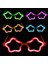 Yıldız Glow Gözlük Yıldız Şekilli Glow Stick Gözlüğü Glow Partisi Gözlük 12 Adet 1