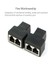 1 Ila 2 Yollu Lan Ethernet Ağ Kablosu RJ45 Dişi Splitter Konnektör Adaptörü Dizüstü Bilgisayar Yerleştirme Istasyonları (Yurt Dışından) 2