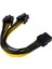 Güç Uzatma Kablosu Pcı-E Pcıe 8pin Dişi Adaptör Çift Bağlantı Noktalı 8 P 6 + 2 Pozisyon Erkek Konnektör Gpu Grafik Ekran Kartı Adaptörü (Yurt Dışından) 3