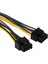 Güç Uzatma Kablosu Pcı-E Pcıe 8pin Dişi Adaptör Çift Bağlantı Noktalı 8 P 6 + 2 Pozisyon Erkek Konnektör Gpu Grafik Ekran Kartı Adaptörü (Yurt Dışından) 4