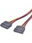 90 Derece Güç Adaptörü 15 Pin Sata Güç Kablosu Erkek Kadın 2 Sata Splitter Kablo HDD Y Splitter Evrensel Konnektör Adaptörü (Yurt Dışından) 4