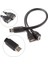 USB 2.0 A Erkek - 2 Çift Çift USB Dişi Splitter Kablo Uzatma Hub Şarj Cihazı Sync #78970 (Yurt Dışından) 2