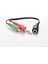 3.5mm Dişi 2 Çift Erkek Jack Tak Ses Stereo Kulaklık Mikrofon Ayırıcı Kabloları (Yurt Dışından) 5