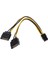 Video Kartı Için Çift 15-Pin Sata Güç - 6-Pin Pcı-E Pcı Express Adaptör Kablosu Tel (Yurt Dışından) 5