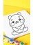 Sevimli Panda Canvas Tuval 20X20 cm Çocuk Boyama Seti 2