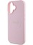 Apple iPhone 16 Uyumlu Kılıf Guess Orjinal Lisanslı Magsafe Şarj Özellikli Yazı Logolu Grained Kapak Pembe 4