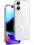 Apple iPhone 16 Plus Uyumlu Kılıf Magsafe Şarj Özellikli Wiwu YXK-207 Invisible Pro Sert Pc Kapak Şeffaf 1