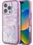 Apple iPhone 16 Pro Max Uyumlu Kılıf Hello Kitty Orjinal Lisanslı Sıvılı Simli 50. Yıldönümü Partisi Mor 1