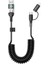 Go Des GD-UC805 4in1 Type-C+Usb-A To Type-C+Lightning Sarmal Pd Şarj ve Data Kablosu 60W 1.8m Siyah 1