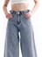 Pass&pass 2430 Kadın Yandan Tokalı Baggy Jeans Kot Denim Pantolon 2