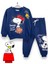 Erkek Çocuk Lacivert Renkli Snoopy Baskılı Uzun Kollu Şardonlu Sweatshirt / Eşofman Takımı 1