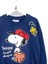 Erkek Çocuk Lacivert Renkli Snoopy Baskılı Uzun Kollu Şardonlu Sweatshirt / Eşofman Takımı 2