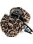 Leopar Desenli Beyaz Incili Gül Kıskaç Toka (12CM) 2