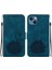 IPhone 15 Için Flip Case Artı Kickstand Cüzdan Manyetik Kabartma Lotus (Yurt Dışından) 1
