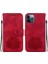 IPhone 12 Için Flip Case Kabartma Lotus Çiçek Kickstand Manyetik Cüzdan (Yurt Dışından) 1