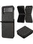 Samsung Galaxy Z Flip Case 3 5g Pu Deri Saf Renk Kickstand (Yurt Dışından) 5
